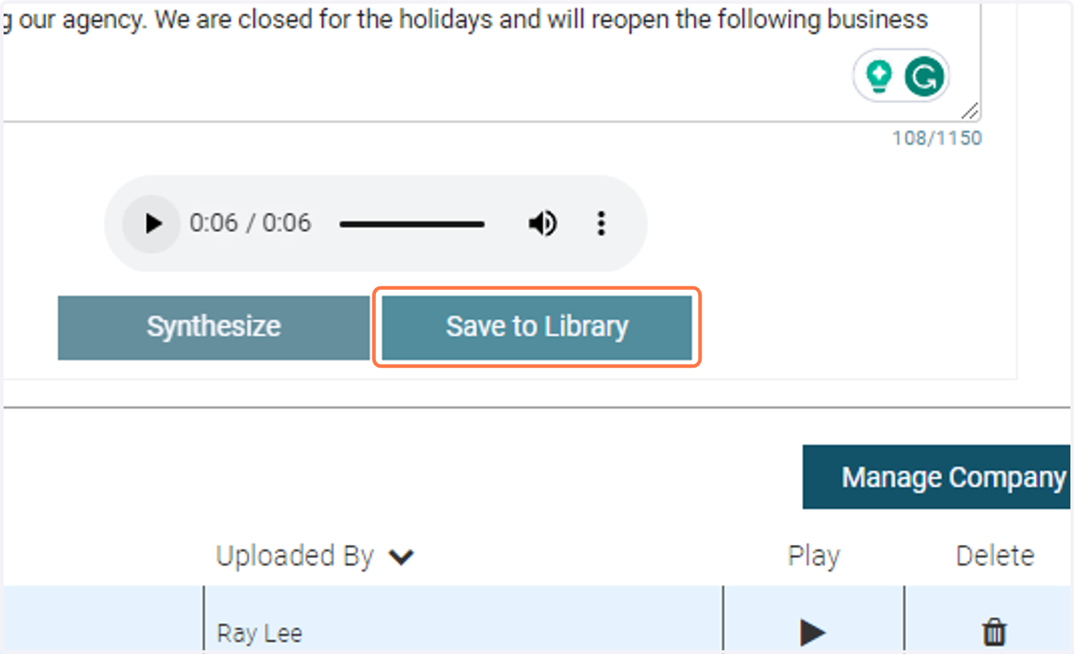 Click on Save to Library