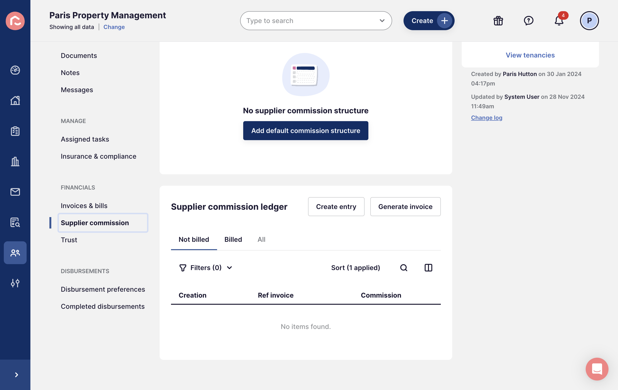 You can then navigate to your Billed commissions to view the invoice
