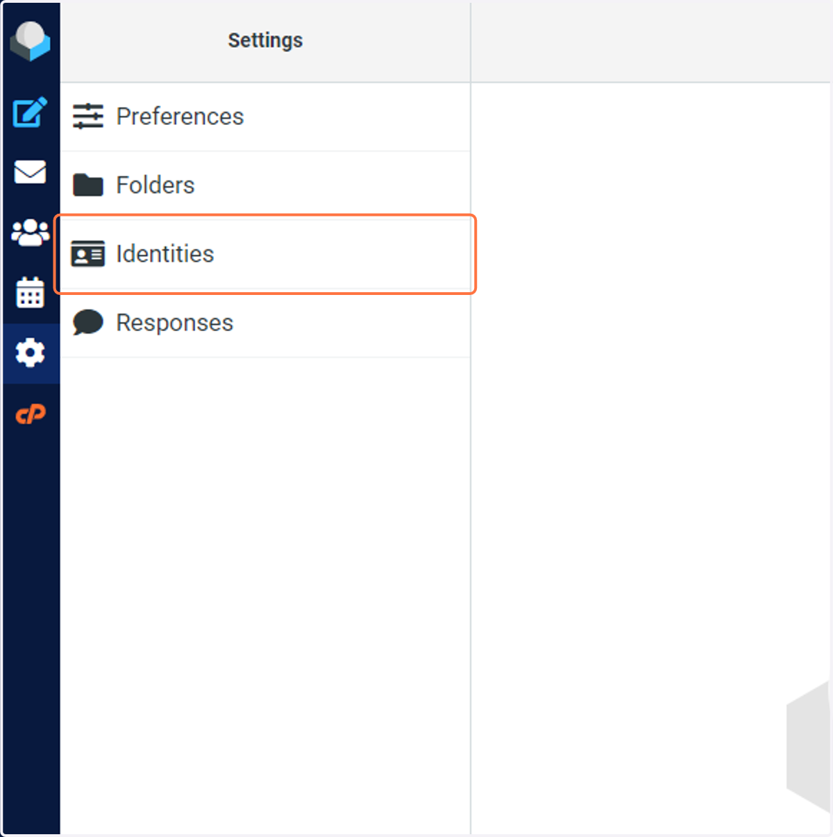 Click on Identities