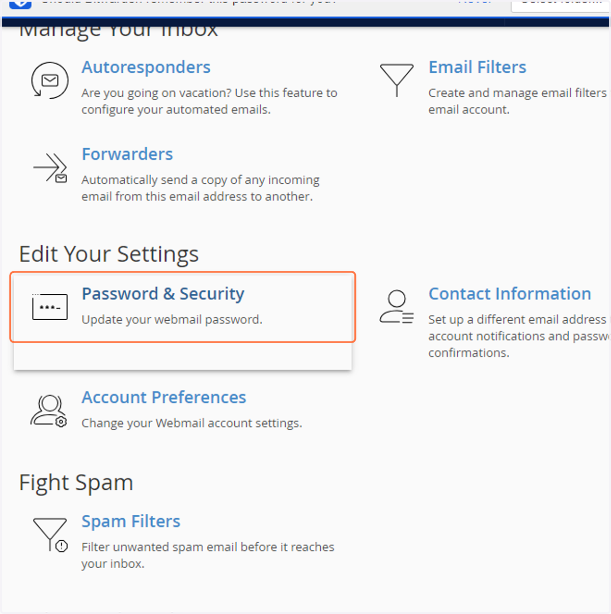 Click on Password & Security…
