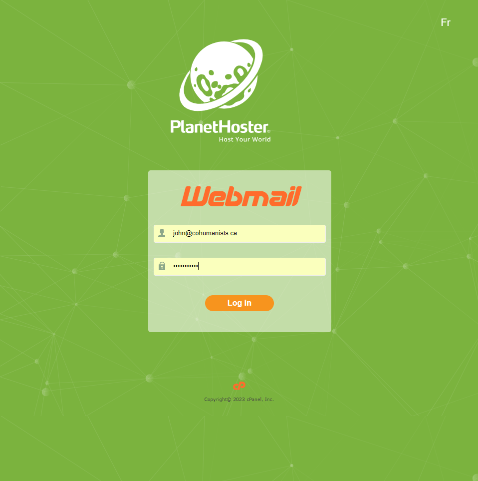 Click on Log in