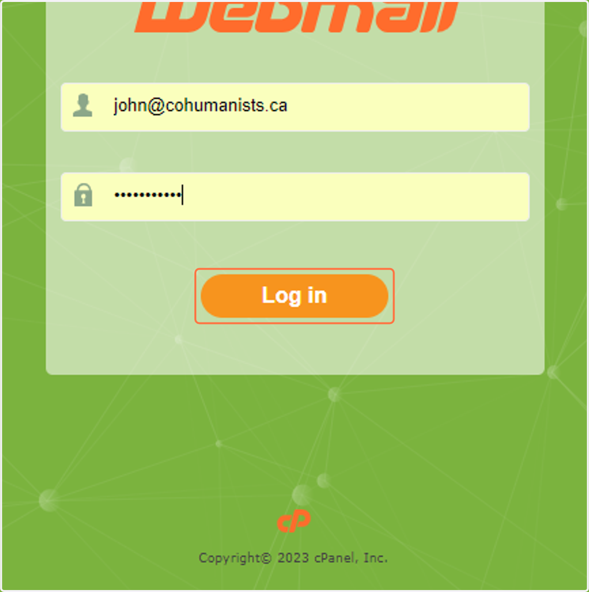 Click on Log in