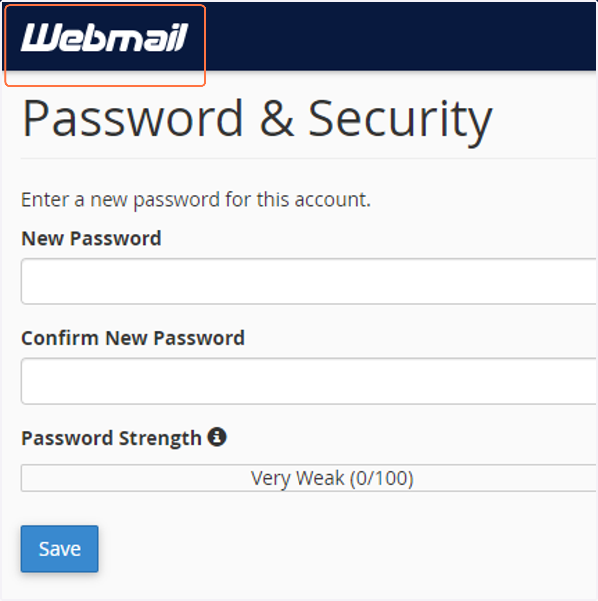 Click on the Webmail logo when done.
