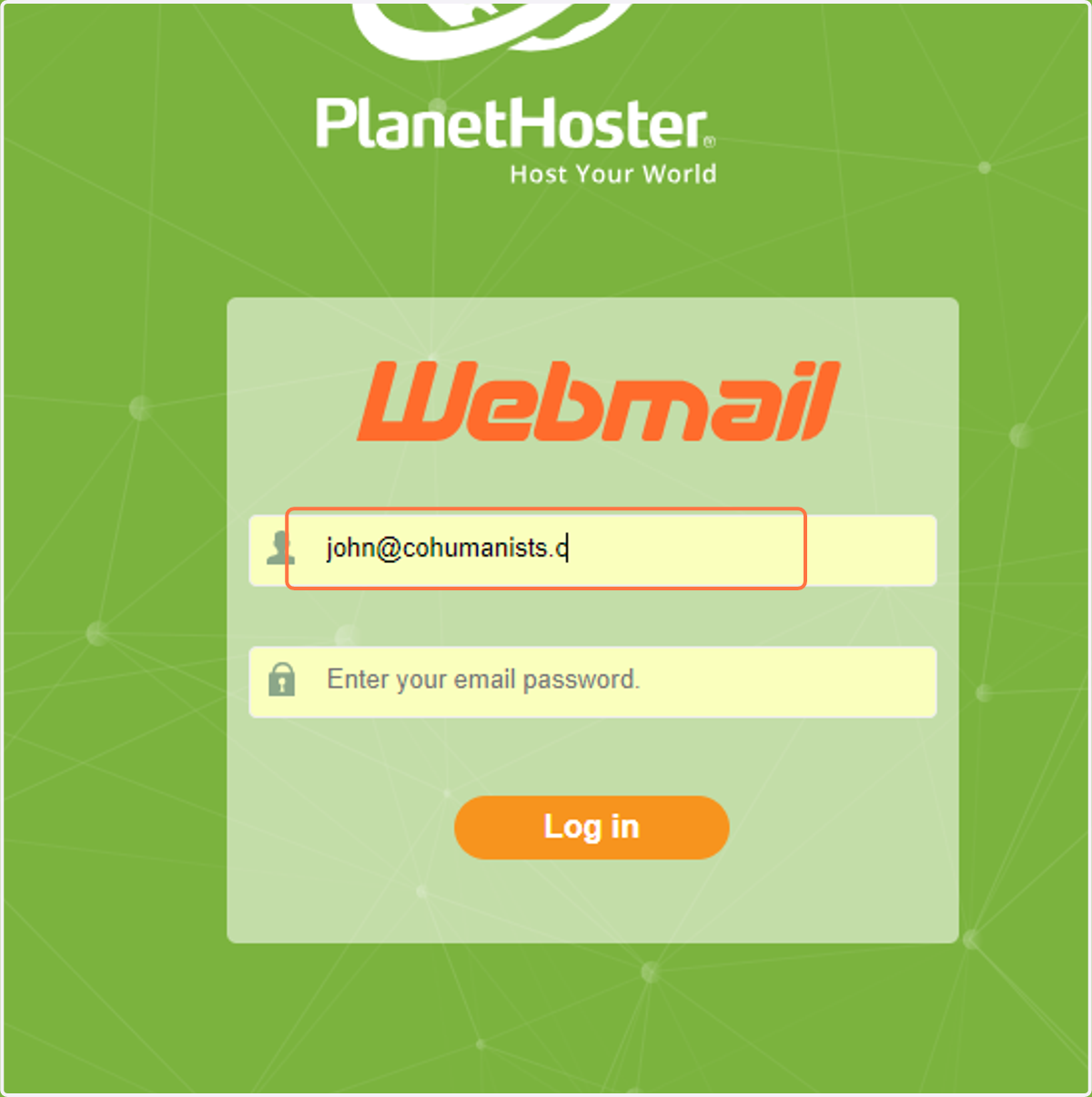 Type your full username