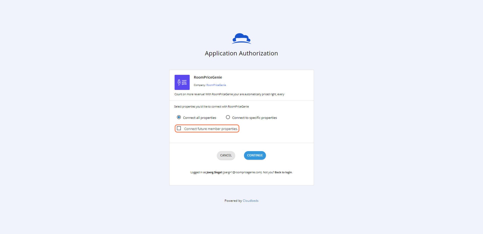 If you wish to connect multiple properties at a later stage