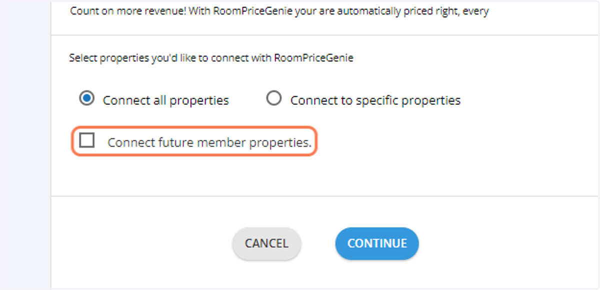 If you wish to connect multiple properties at a later stage
