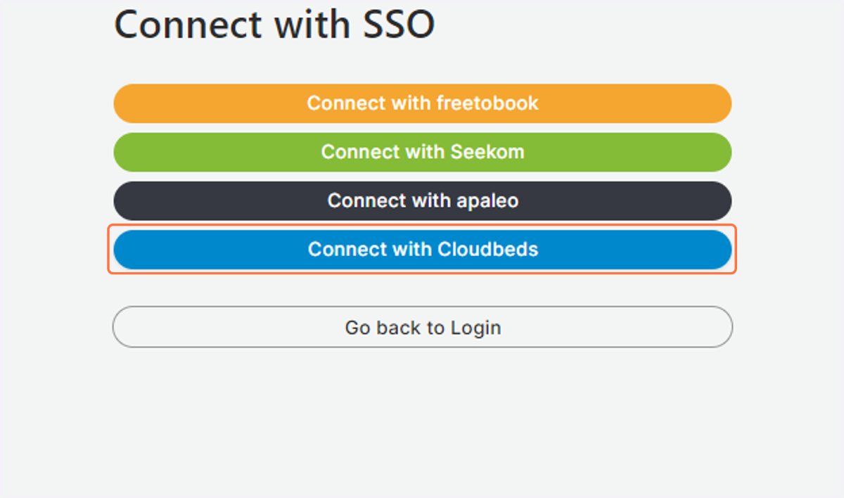 Click on Connect with Cloudbeds