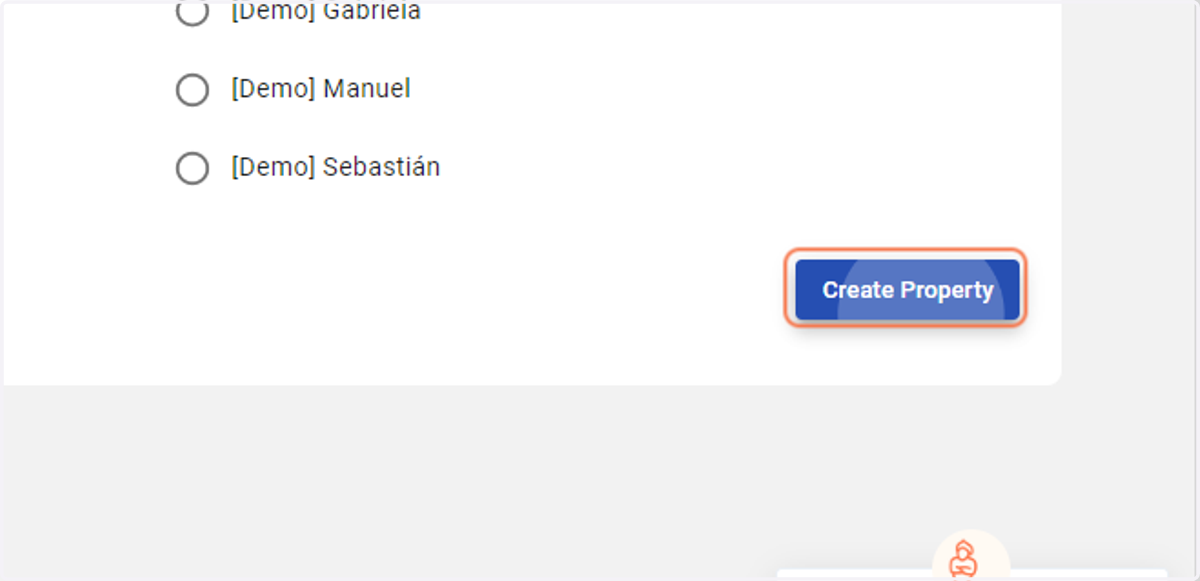 Click on Create Property