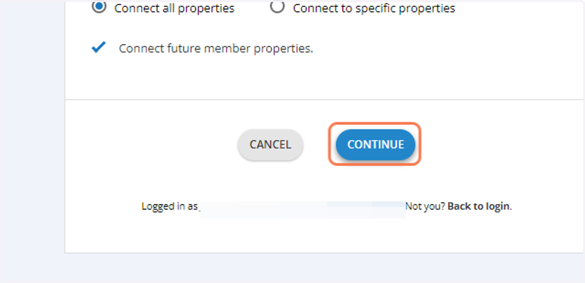 Click on CONTINUE