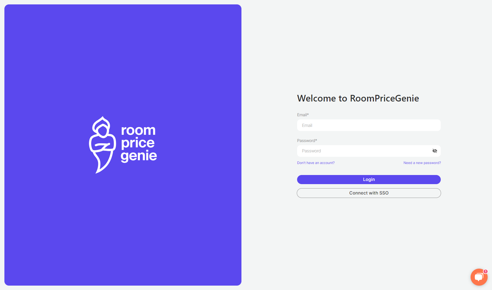 Go to RoomPriceGenie App Login page
