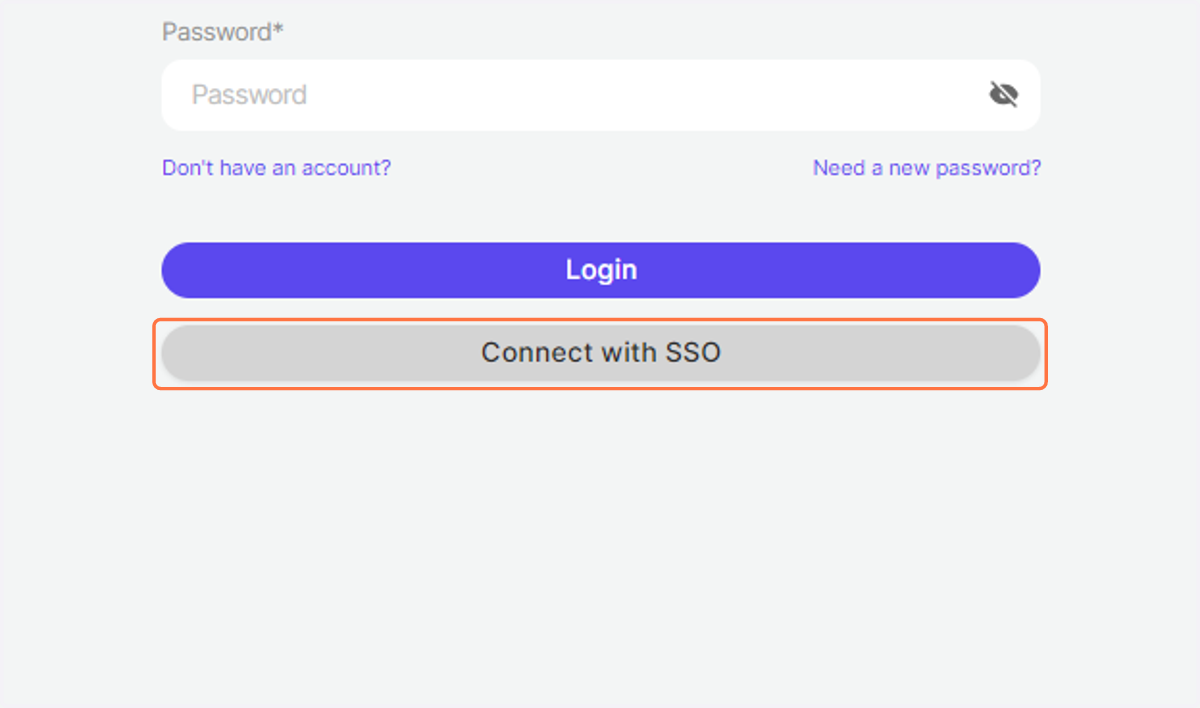 Click on Connect with SSO