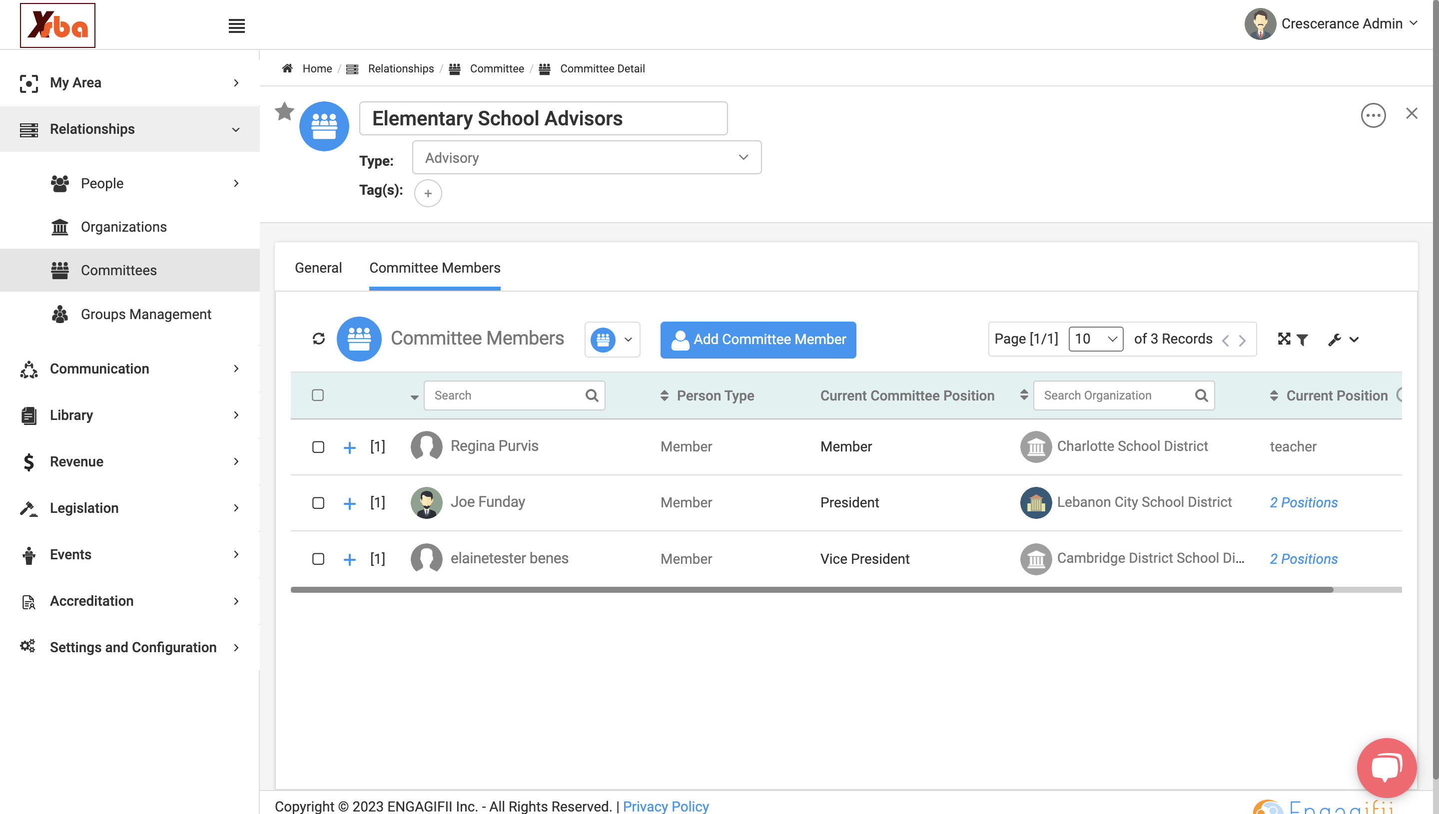 Click on Committees