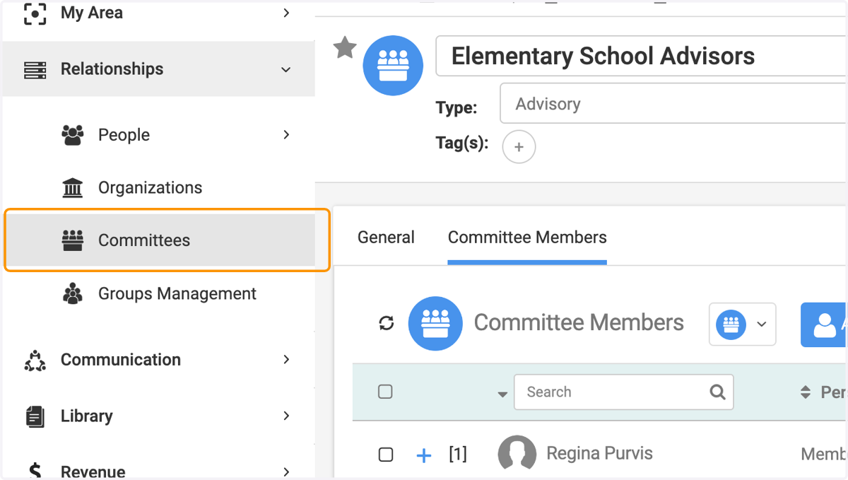 Click on Committees