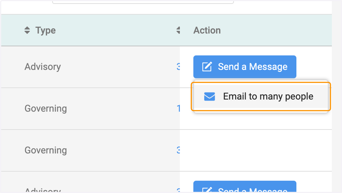 Click on Email to many people