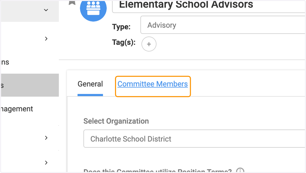 Click on Committee Members