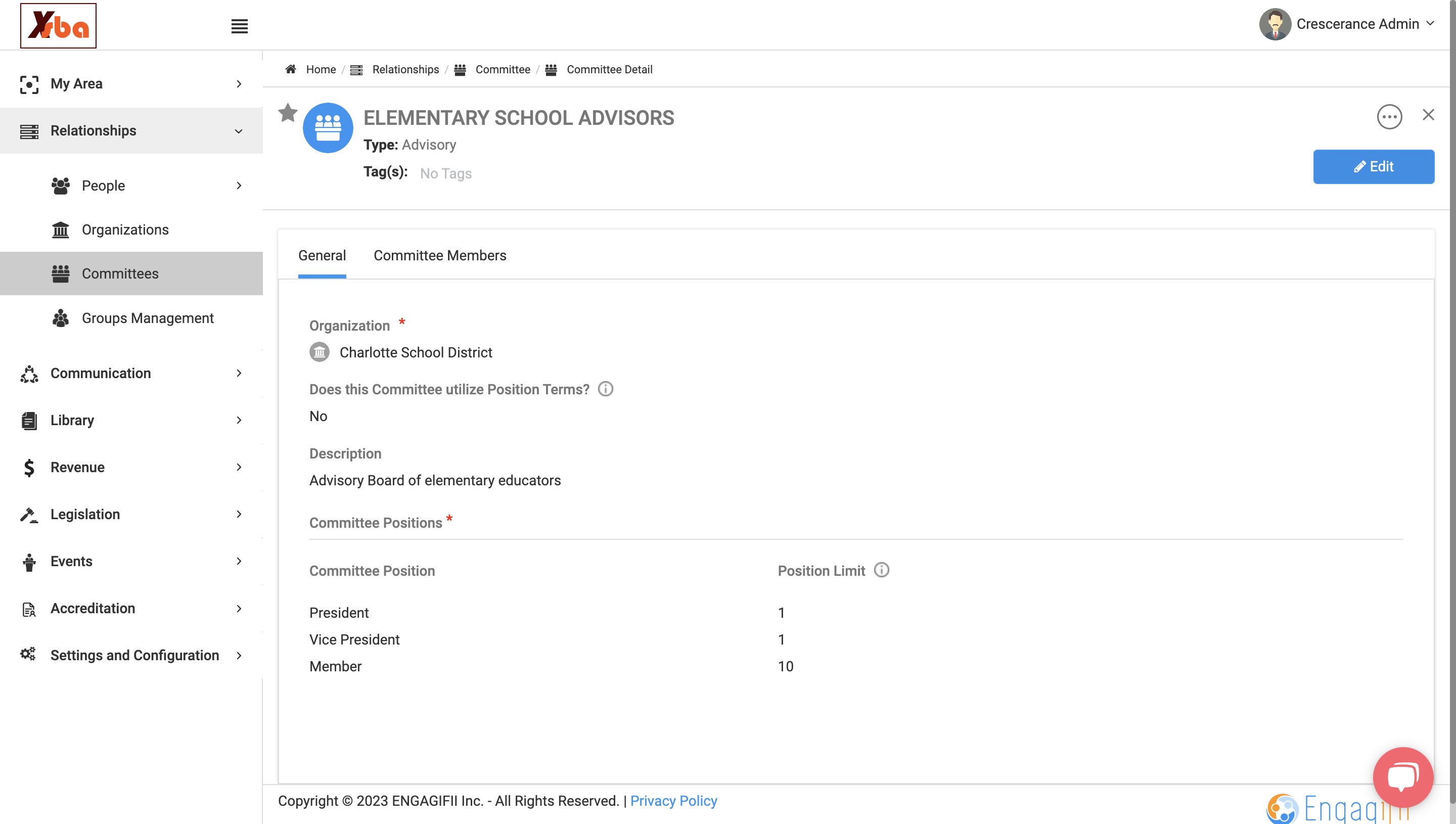 Click on Edit to add members