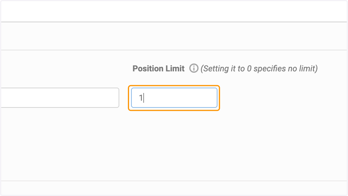 Add Position Limits