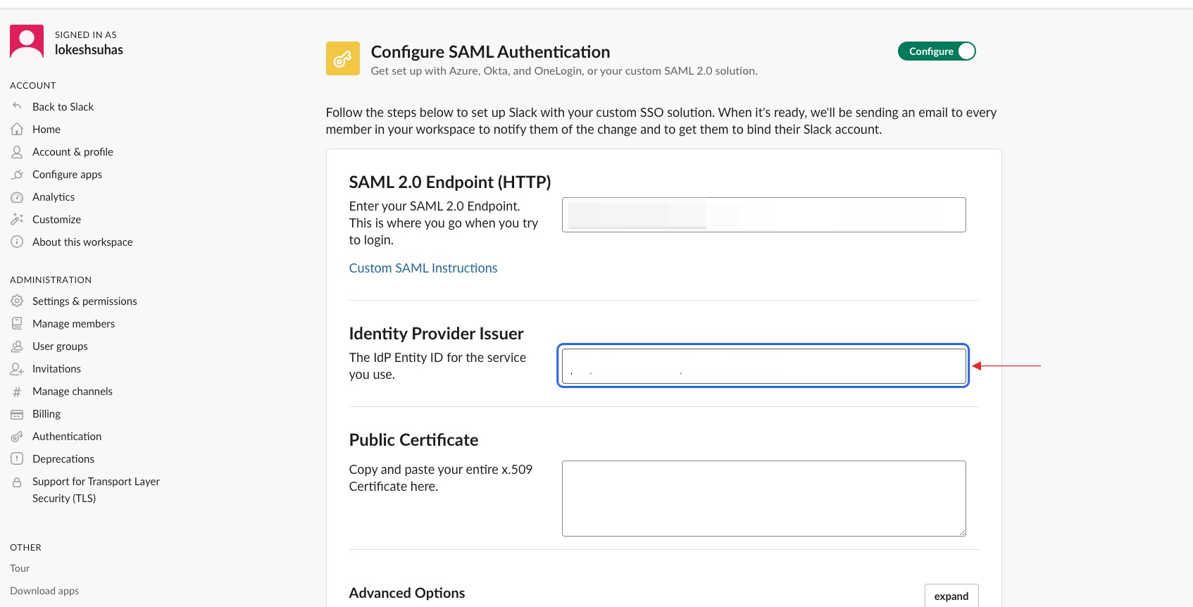 Identity Provider Issuer