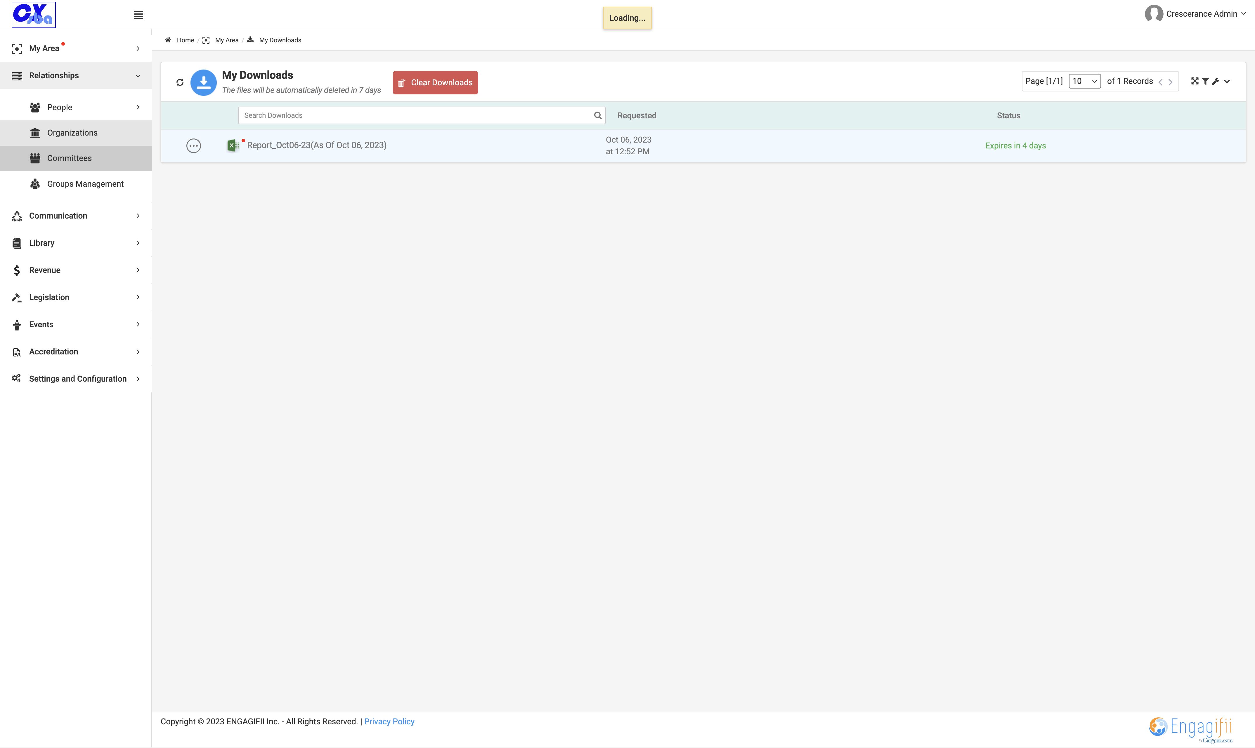 Click on Organizations