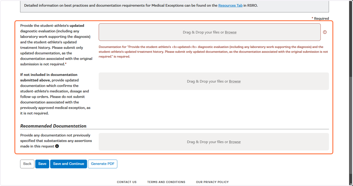 Provide updated documentation.