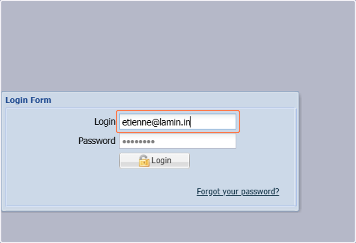 In your browser navigate to https://billing.lamin.in:8444 and enter your username and password