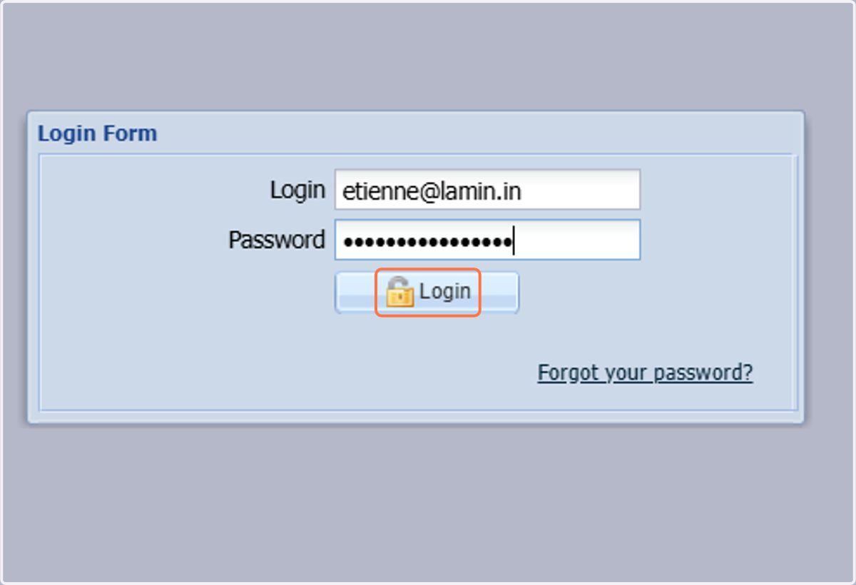 Click on "Login"
