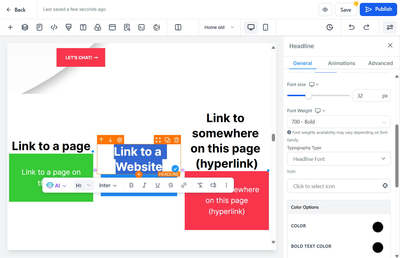 Highlight the text you want to become a link
