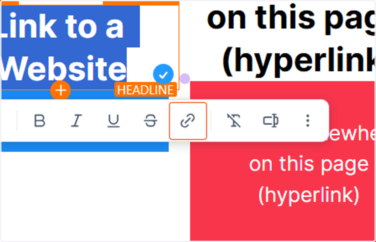 Click on the chain link icon