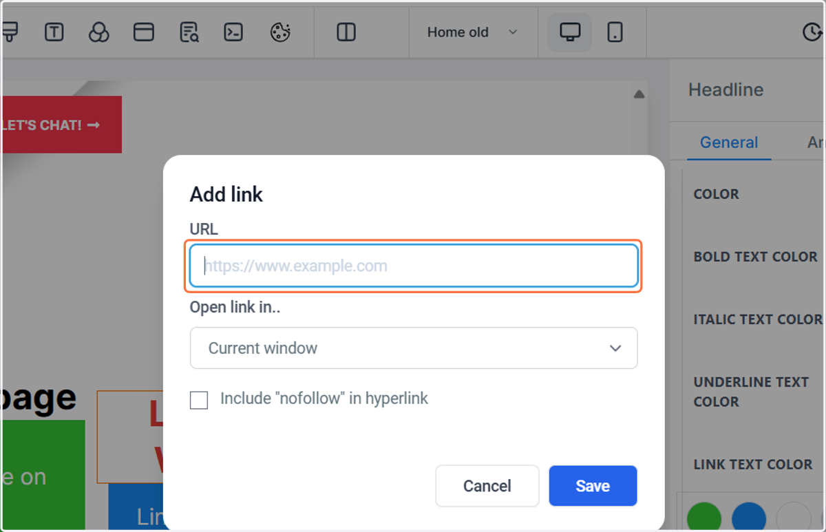 Delete the URL