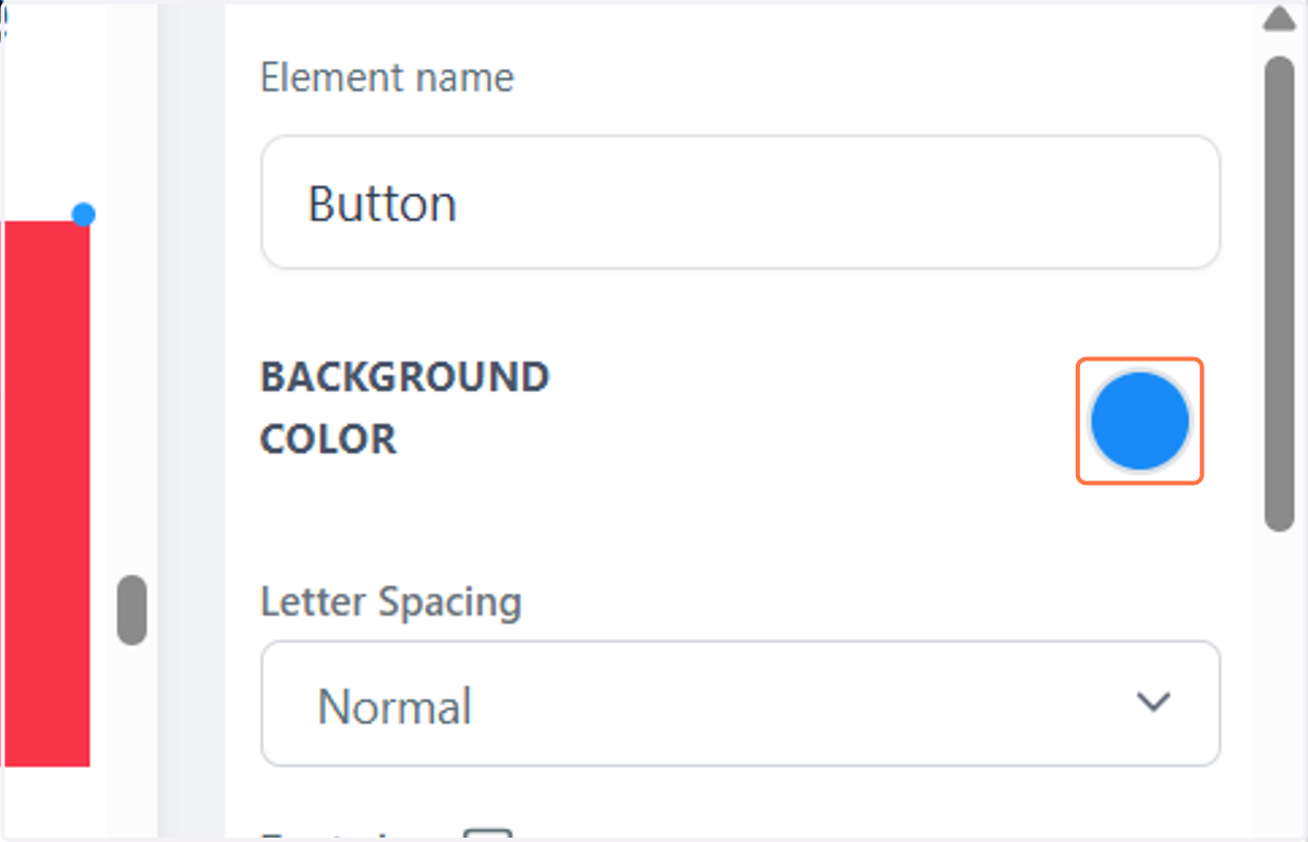 Click on Background Colour