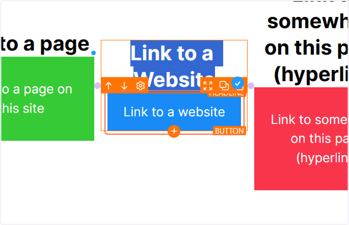 To edit a button - Click on the button