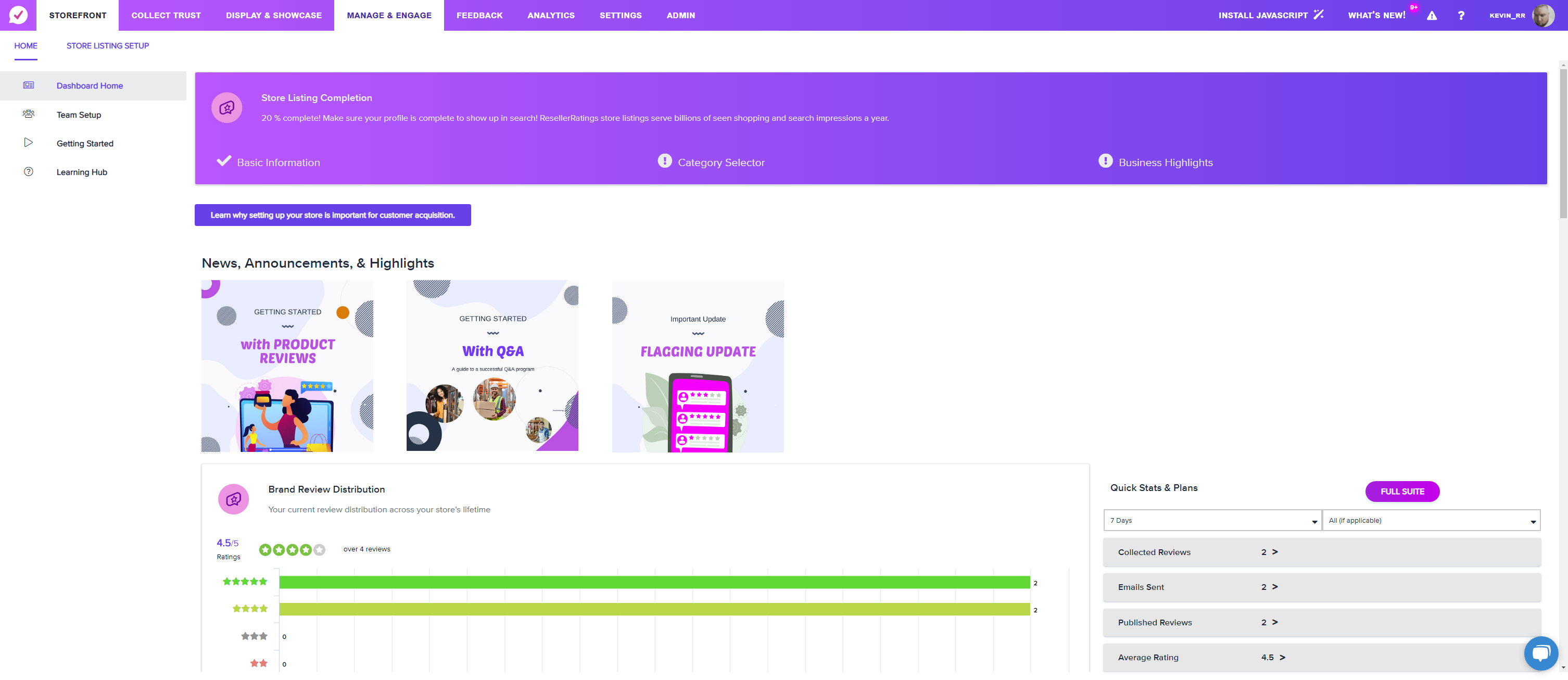 Click on Manage & Engage