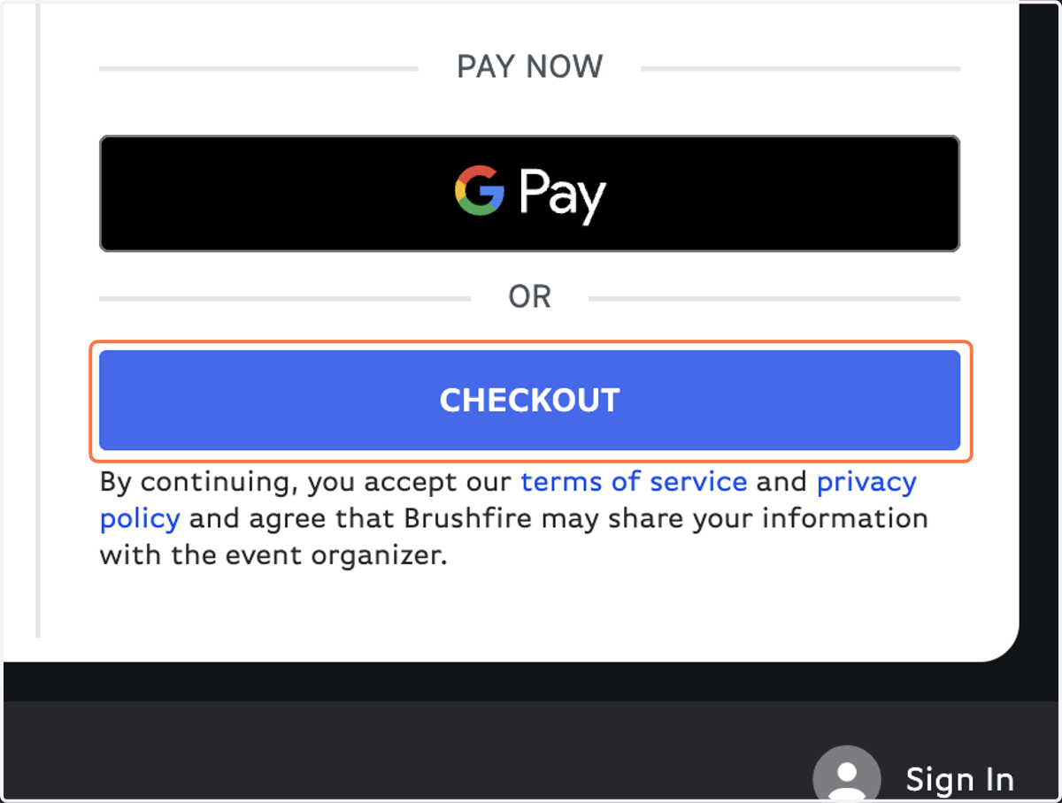 Click on CHECKOUT