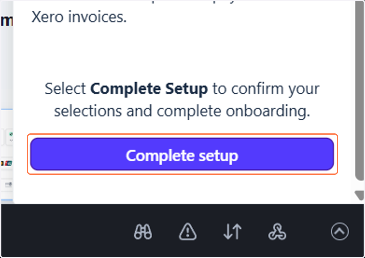 Click on Complete setup