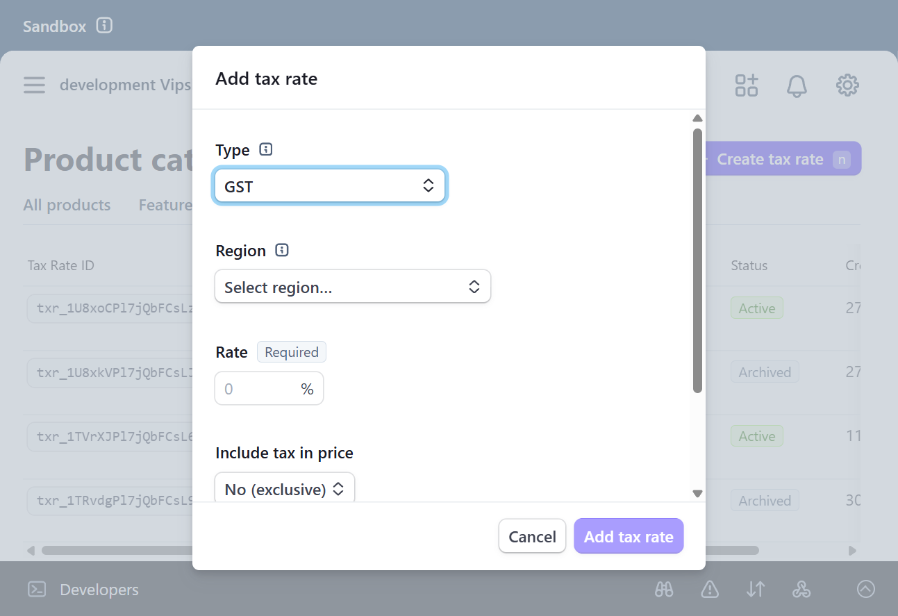 Select Your tax Type