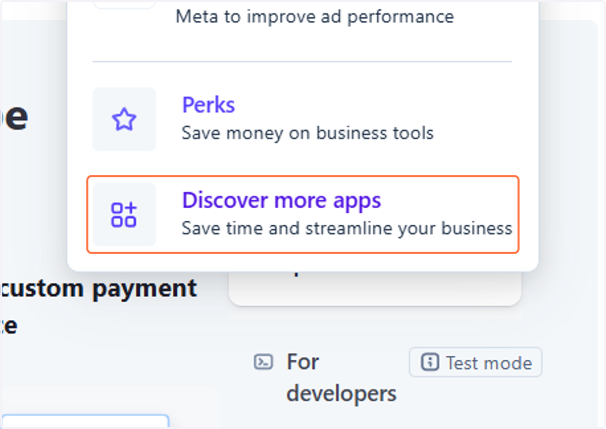 Click on Discover more apps…