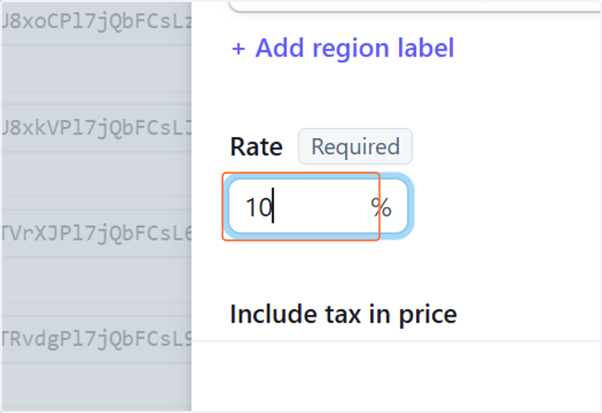 Apply your tax percentage. Example: 10 % GST