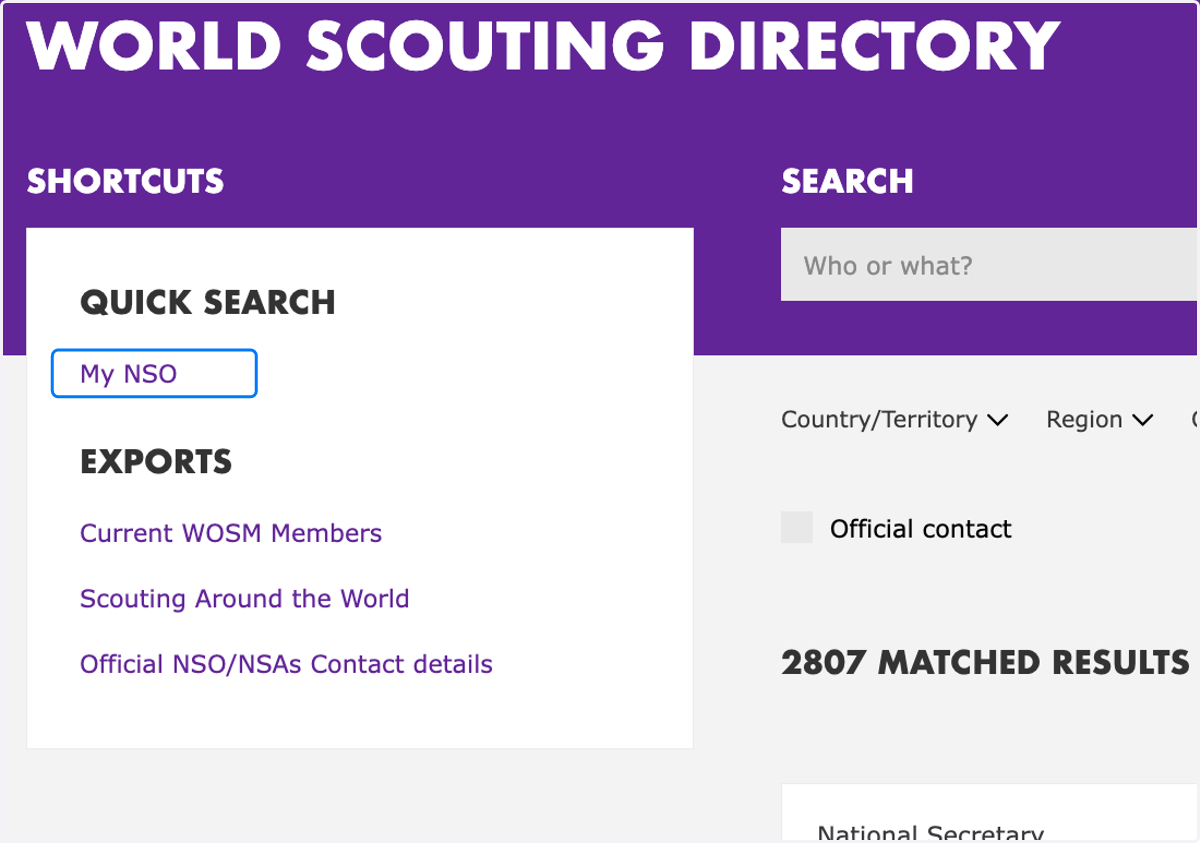 Click on "My NSO"