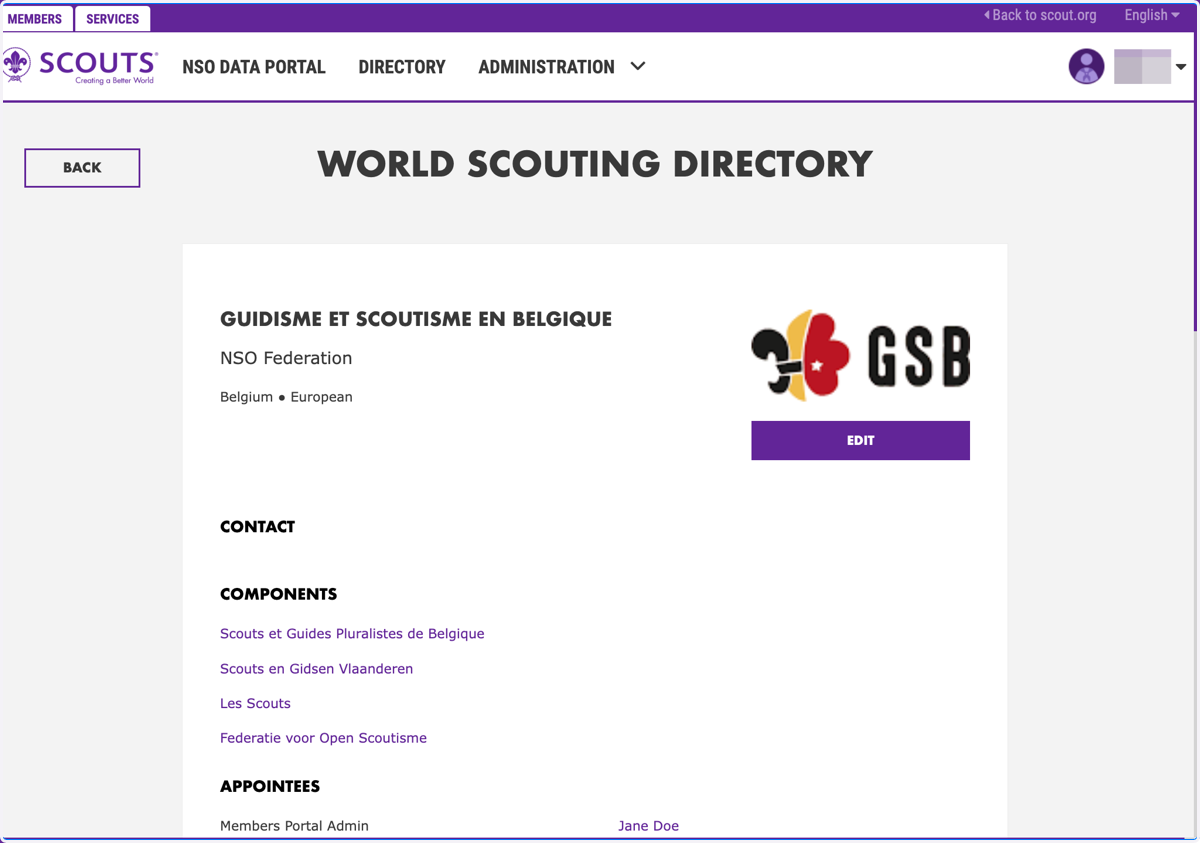 Welcome to the organisation profile