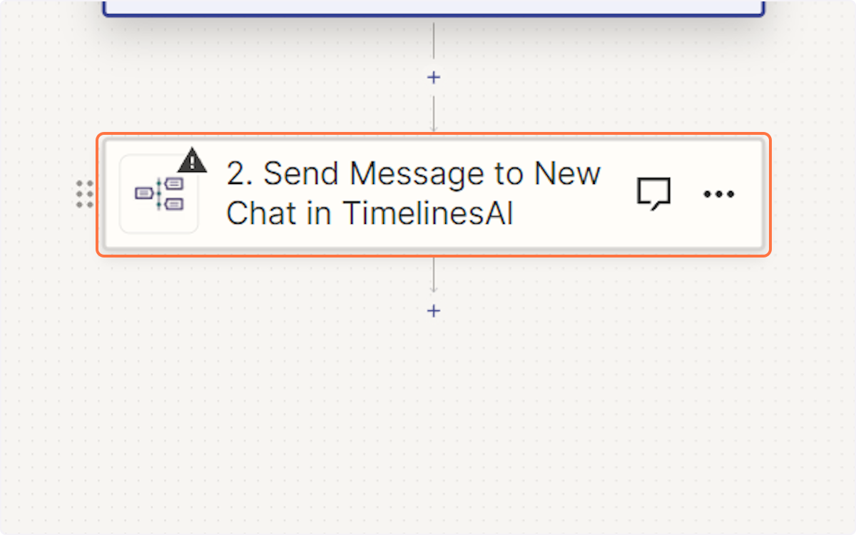 Click on Open Send Message to New Chat in TimelinesAI