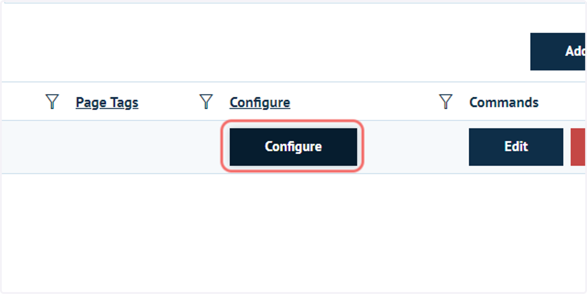 Click on Configure