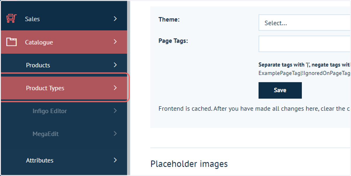 Click on Product Types