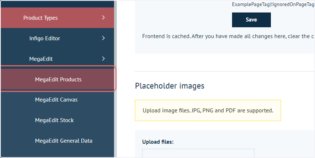 Click on MegaEdit Products