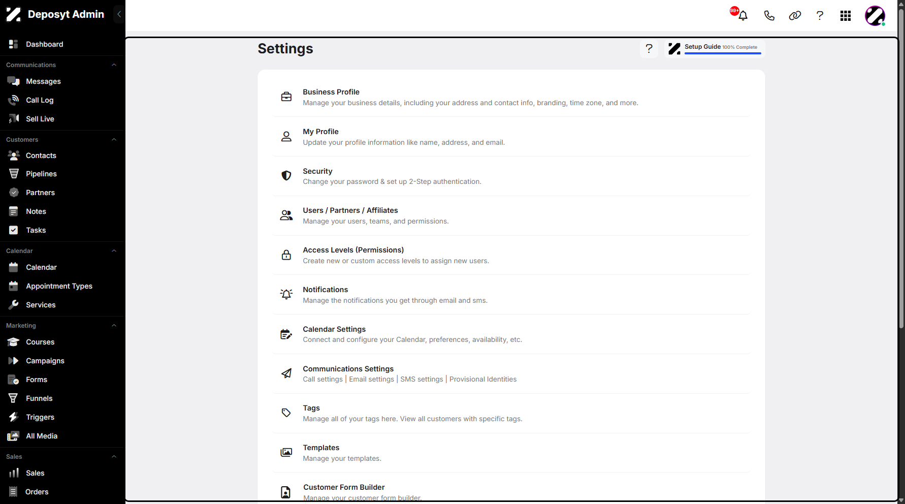 Step 3: You will then be navigated to the Settings section, where you can access various options to manage your account and preferences. This feature helps users perform quick navigation actions, allowing them to efficiently update settings.