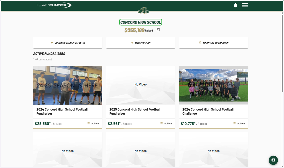 Go to the organization dashboard