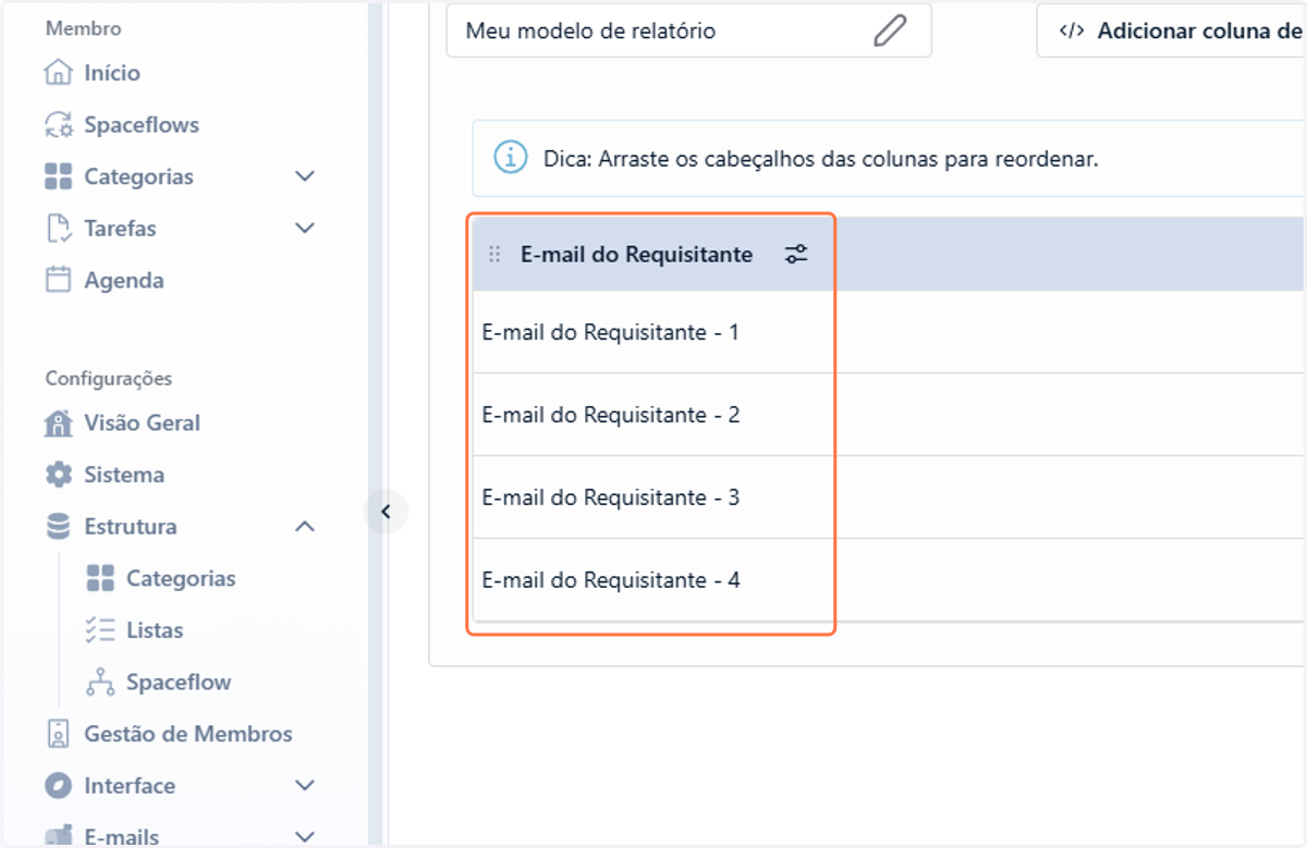 Você verá o dado já disponível como coluna no construtor central