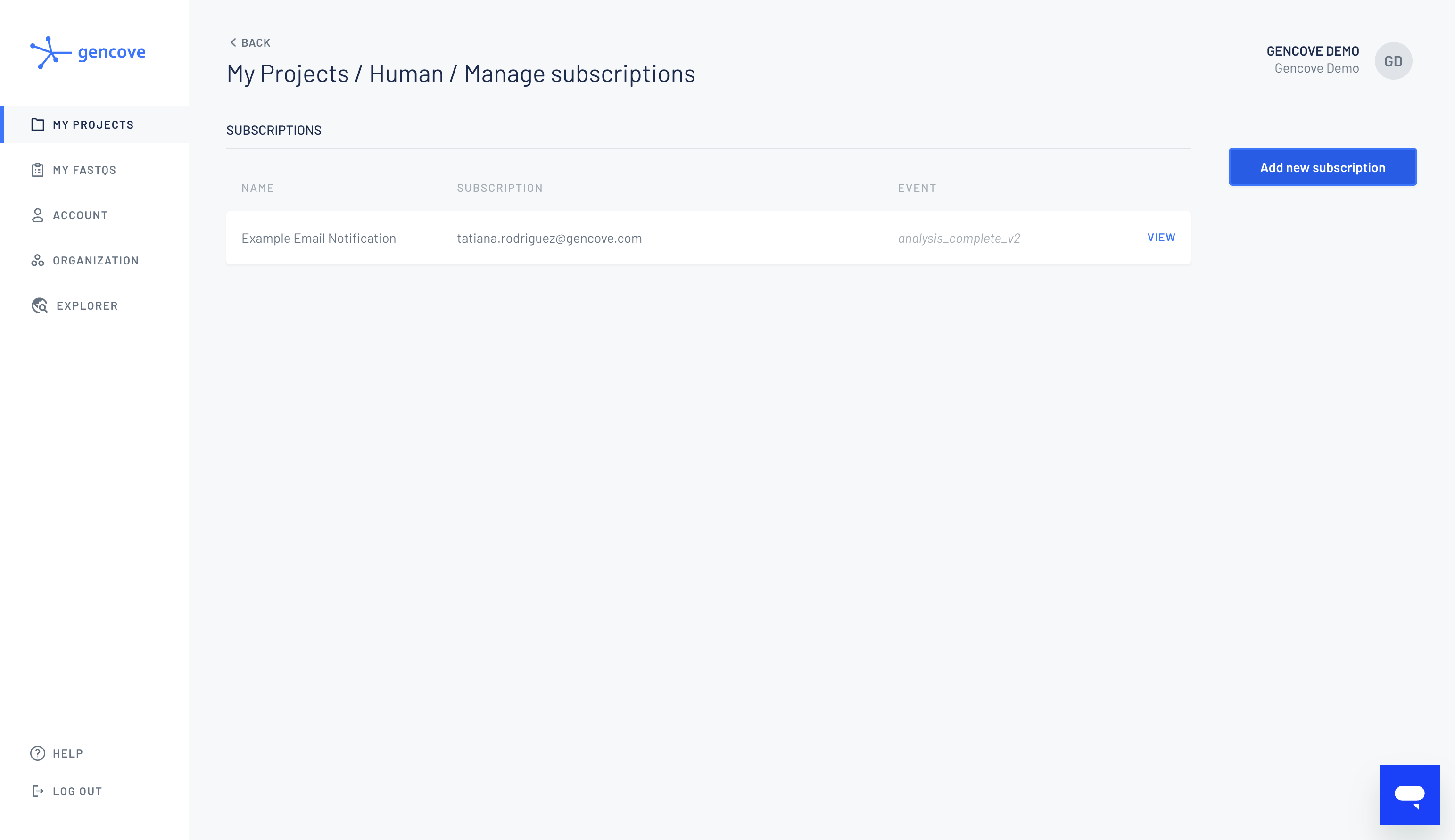 Please note that you will need to add a new subscription for each email . These subscriptions can also be used to set up automated data delivery.