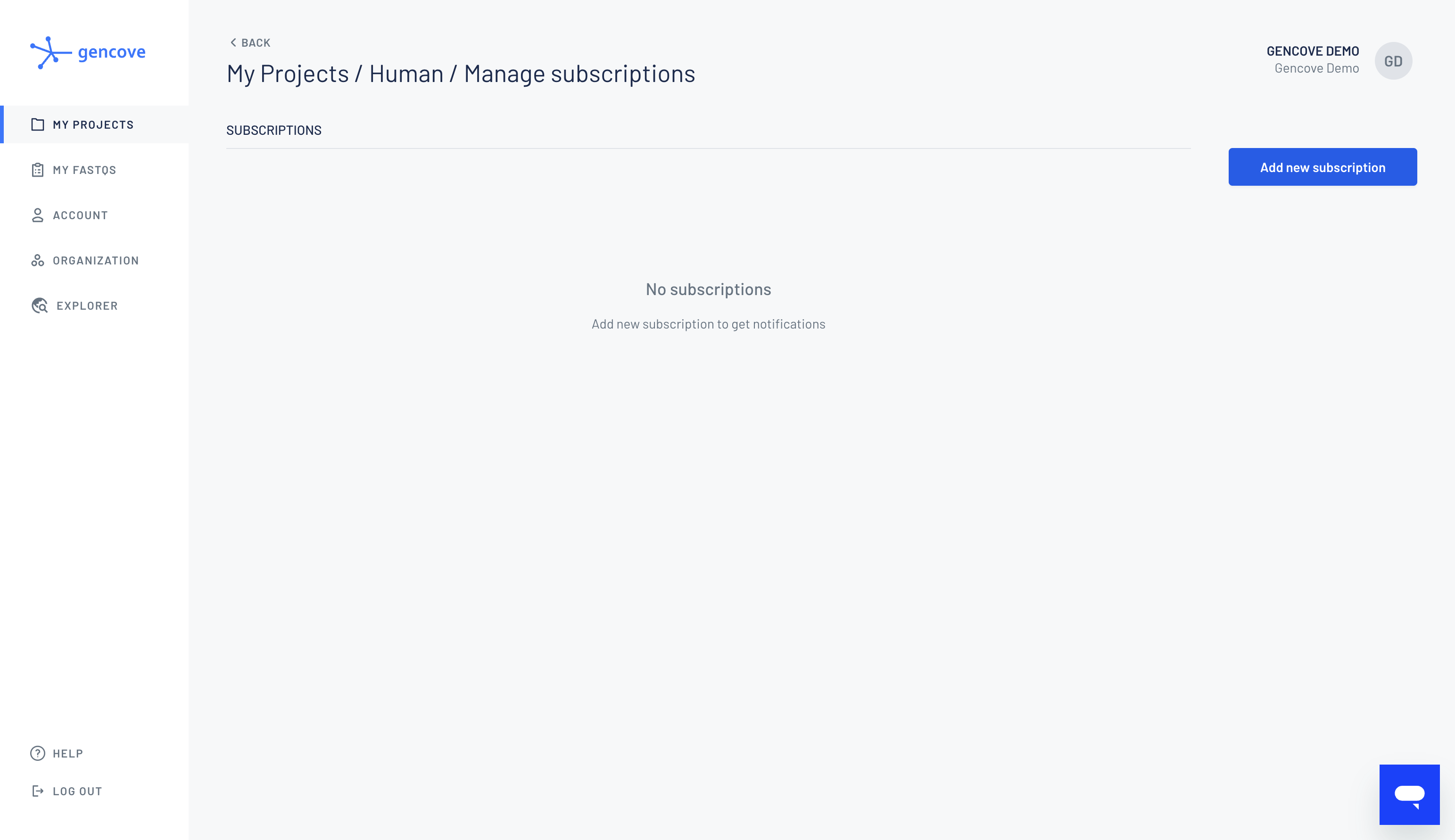 Click on Add new subscription