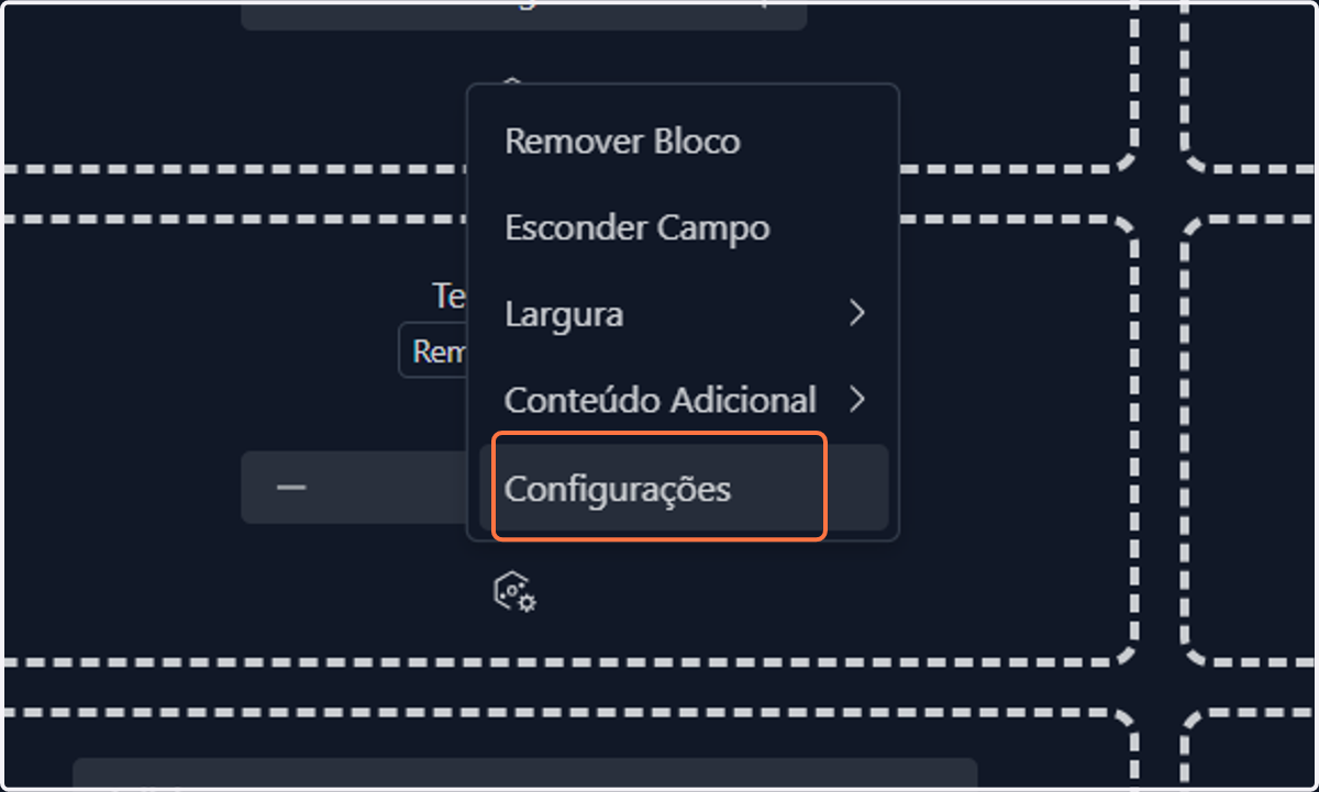 Clique em Configurações