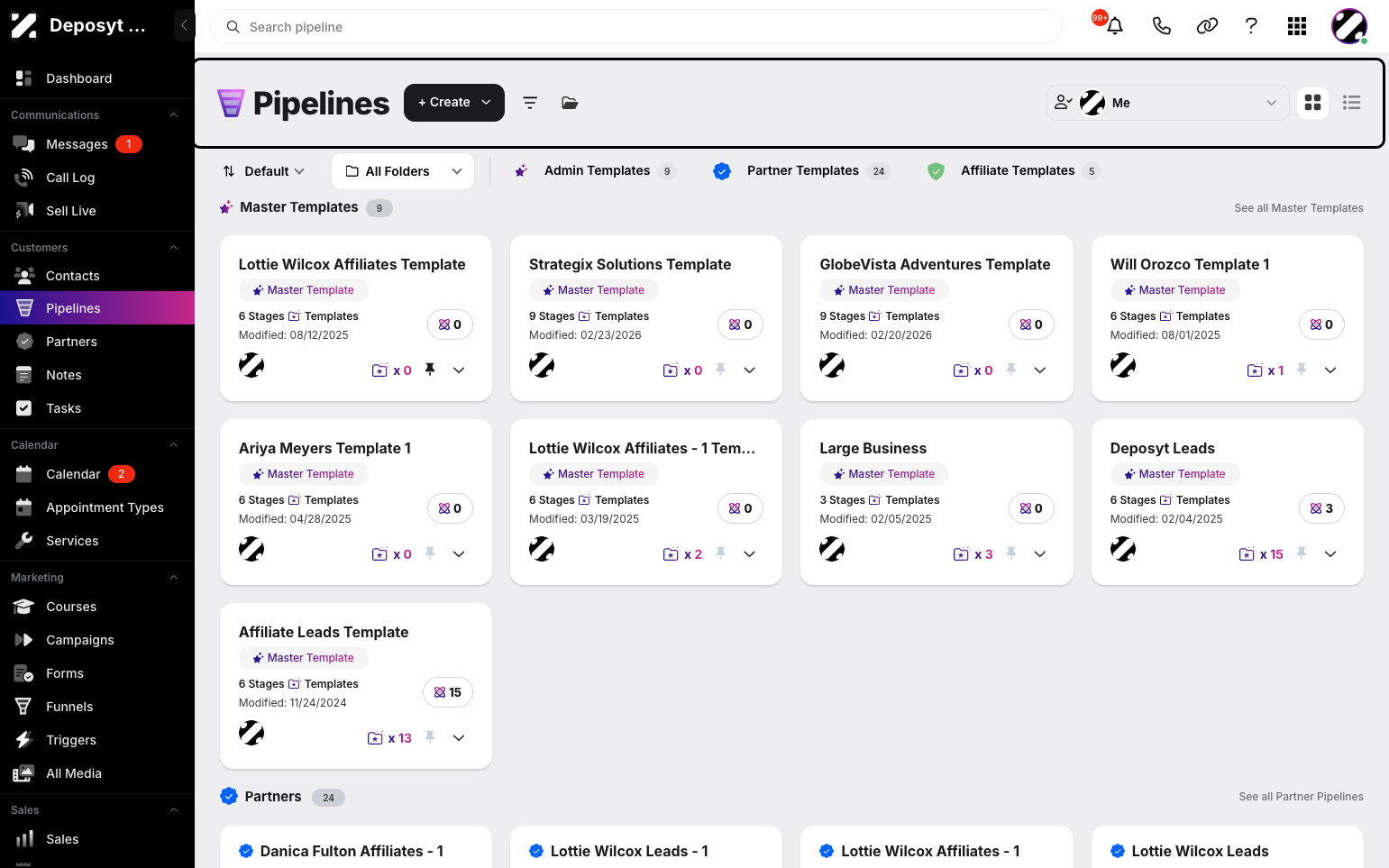 Step 2: In this module, you can track and manage pipelines, stages, and contacts through each stage of your pipelines, giving you a clear view of progress and priorities.